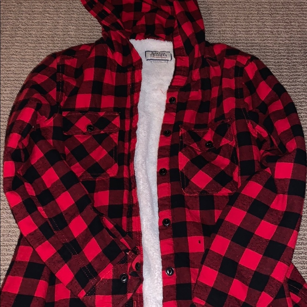 Flannel button up jacket